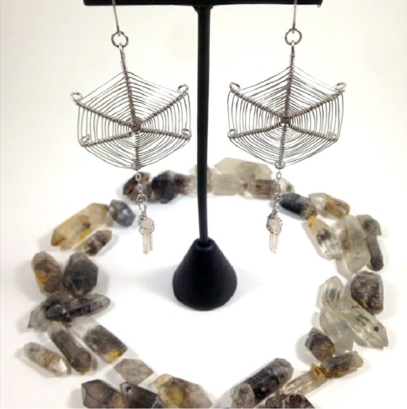 -HP- Lemurian Crystal Spider Web - Picture 4 of 13